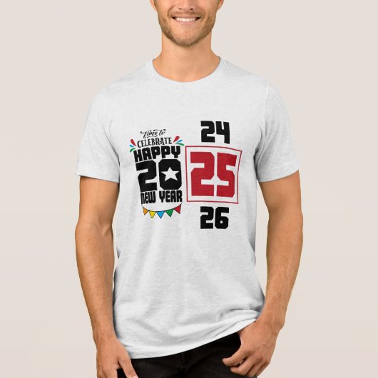 Happy New Year Tri-Blend Shirt (Vorderseite)