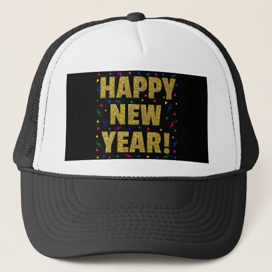 Happy New Year Truckerkappe (Vorderseite)