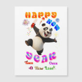 Happy New Year Turn Over A New Leaf Magnetkarte (Vorderseite)