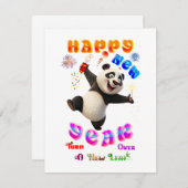 Happy New Year Turn Over A New Leaf Mitteilungskarte (Vorne/Hinten)