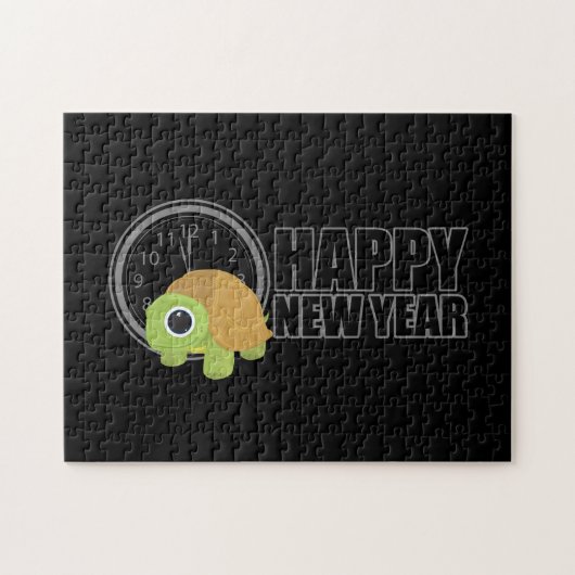 Happy New Year - Turtle Puzzle (Horizontal)