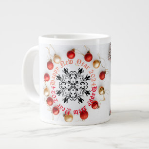 Happy New year Two-Tone white Coffee Tasse