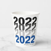 Happy New Year Typografy Paper Cup Pappbecher (Vorderseite)