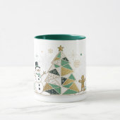 Happy New Year Typography Celebration Tasse (Zentrum)