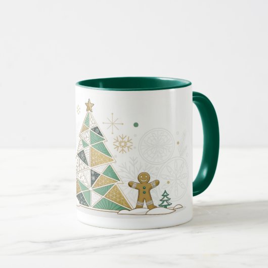 Happy New Year Typography Celebration Tasse (VorderseiteRechts)