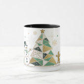 Happy New Year Typography Celebration Tasse (Zentrum)