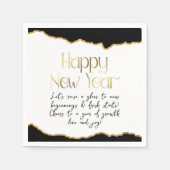 Happy New Year und wünscht Gold Agate Serviette (Vorderseite)