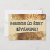 Happy New Year Ungarische Karte (Vorderseite)