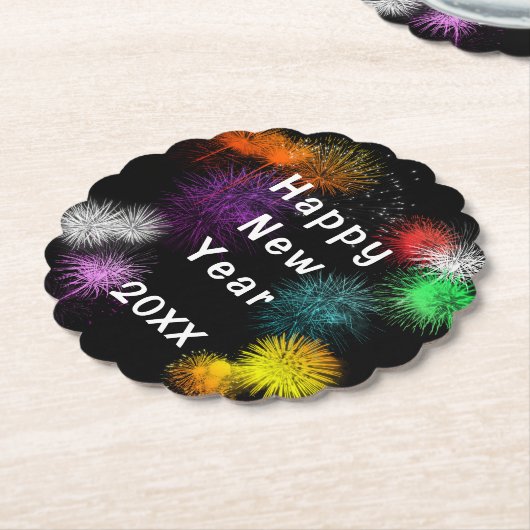 Happy New Year Untersetzer (angewinkelt)