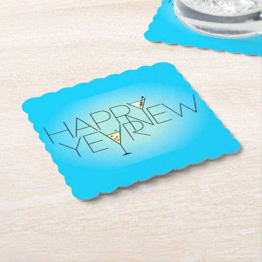 Happy New Year Untersetzer (angewinkelt)