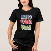 Happy New Year Vector Graphic Tri-Blend Shirt (Vorderseite)