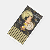 Happy New Year Vintag Look Paper Handtücher Serviette (Ecke)