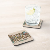 Happy New Year, Vintage Currier & Ives Print Getränkeuntersetzer (Rechte Seite)