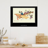 HAPPY NEW YEAR Vintage Poster (Küche)