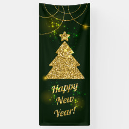 Happy New Year Weihnachten Grünen Feiertag Banner