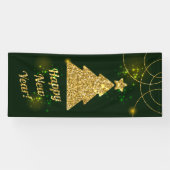Happy New Year Weihnachten Grünen Feiertag Banner (Horizontal)