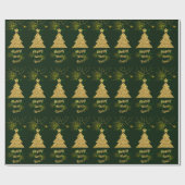 Happy New Year Weihnachten Grünen Feiertag Geschenkpapier (Flach)