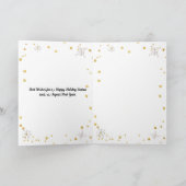 Happy New Year, Weihnachten Tree Gold Dekorationen (Innenseite)