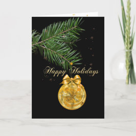 Happy New Year, Weihnachten Tree Gold Dekorationen