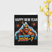 Happy New Year Welcome To 2026-7 Funny Meme 67 Big Karte (Gelbe Blume)