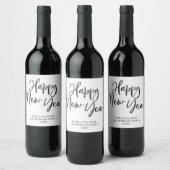 Happy New Year Wine Label Weinetikett (Flaschen)
