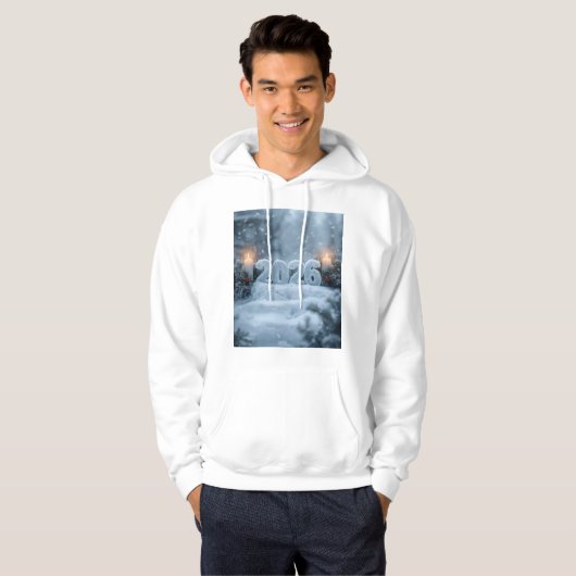 happy new year winter scene hoodie (Vorne ganz)