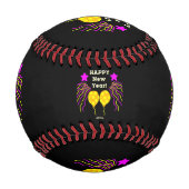 Happy New Year Wishes Baseball (Rückseite)