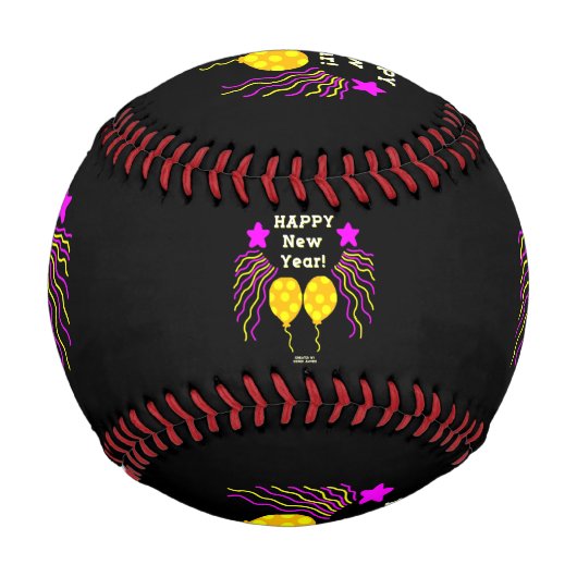 Happy New Year Wishes Baseball (Vorderseite)