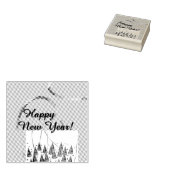 Happy New Year Wood Art Stamp Gummistempel (Stempel)