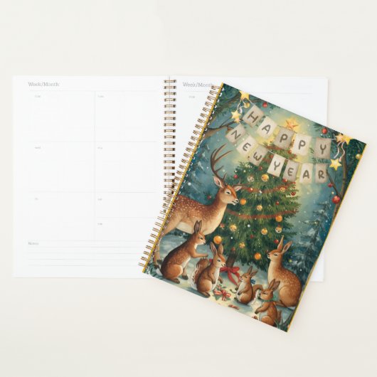 Happy New Year Woodland Animal Planner Planer (Anzeige)