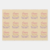 Happy New Year Word Art Geschenkpapier Set (Vorderseite 3)
