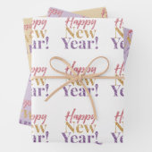 Happy New Year Word Art Geschenkpapier Set (Beispiel)