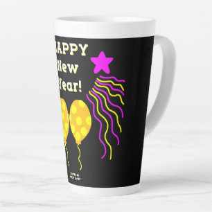 Happy New Year wünscht eine große Tasse
