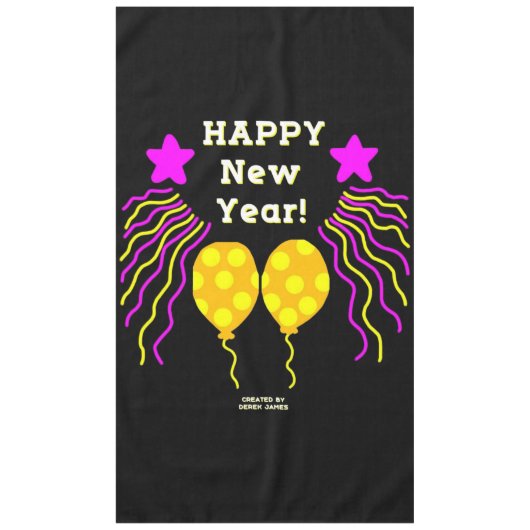 Happy New Year wünscht Tablecloth Tischdecke (Vorderseite)