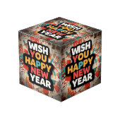 Happy New year Würfel (Vorderseite Schrägansicht)