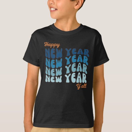 Happy New Year Y'all Boys' T-Shirt (Vorderseite)