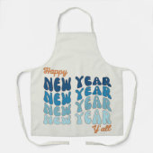 Happy New Year Y'all Groovy Schürze (Vorderseite)