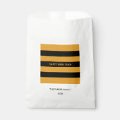 Happy New Year Yellow and Black Geschenktütchen (Vorderseite)