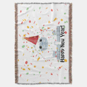 Happy New Year Yeti Decke (Vorderseite Vertikal)
