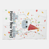 Happy New Year Yeti Handtuch (Horizontal)