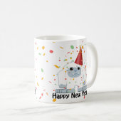 Happy New Year Yeti Kaffeetasse (VorderseiteRechts)