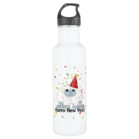 Happy New Year Yeti Trinkflasche (Vorderseite)