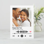 Happy New Year Your Lieblings Song Grußkarte Karte (Stehend Vorderseite)