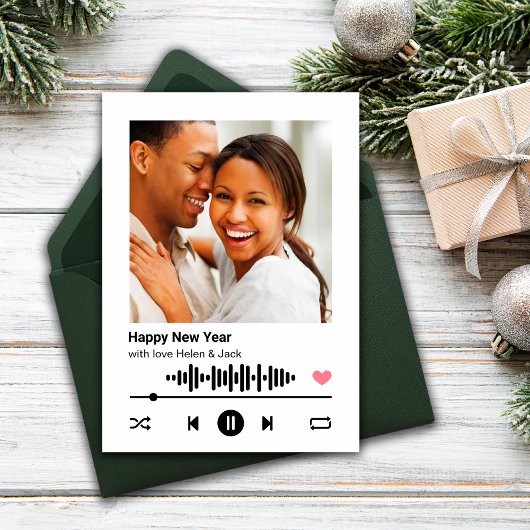 Happy New Year Your Lieblings Song Grußkarte Karte