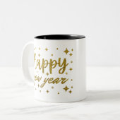 Happy New Year Zweifarbige Tasse (Vorderseite Links)