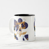 Happy New Year Zweifarbige Tasse (Vorderseite Links)