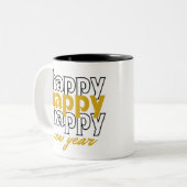 Happy New Year Zweifarbige Tasse (Vorderseite Links)