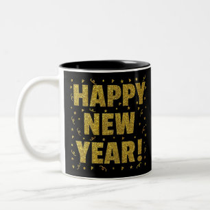 Happy New Year Zweifarbige Tasse