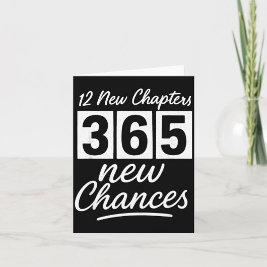 Happy New Years 12 New Chapters 365 New Chances Ne Karte (Vorderseite)