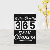 Happy New Years 12 New Chapters 365 New Chances Ne Karte (Gelbe Blume)